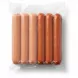 Open pack showing rows of chicken and turkey hot dogs inside