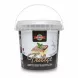 Kelmendi caramel sauce container held in hand