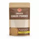 Front view of Natur i Fresh Organic Ginger Powder pouch showing product label and powder