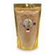 Front view of Madina Arabic Coffee powder packaging with gold resealable pouch