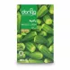 Close-up front view of Donya Foods frozen whole okra box