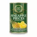 Heera brand can of pineapple pieces in light syrup showing front label