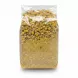 Back view of clear package showing dried camomile flowers and powder