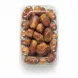 Top view plastic container showing Premium Zahedi Dates inside