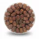 Top view of Sukari Rutab Dates packed in a round plastic tub