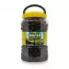 Jar of Bagci Gemlik black olives with yellow lid and handle