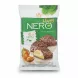 Flis Nero Happy Nuts Wafers packet held front view with product branding and nuts