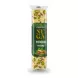 Front view of the Cretamel Pistachio Nougat Bar in clear packaging showing pistachios