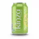 side view of Kinza Citrus drink can showing branding and citrus design