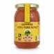 Jar of Garusana Spanish 100% Pure Honey with yellow label and gold lid