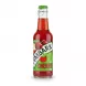 Close-up of Tymbark Cherry Apple Drink bottle with label