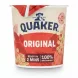 Quaker Original Hot Oatmeal Porridge cup front view