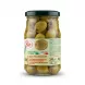Enhanced Back label showing ingredients and details of Attinà & Forti Bio Pitted Green Olives