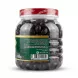 Enhanced Back label and barcode of Öncü Natural Black Olives XS jar