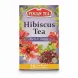 Front view of Fenjan Hibiscus Tea box featuring floral artwork and product details