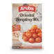 Box of Aruba Oriental Dumpling Mix front side with image of cooked dumplings