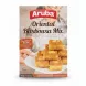 Box of Aruba Oriental Basbousa Mix with image of golden basbousa squares