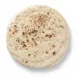 Close up of plain naan bread texture inside clear packaging