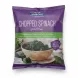 Emborg brand bag of chopped frozen spinach with bowl of cooked spinach on front
