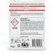 Back of Domestos Power 5 Magnolia Toilet Block packaging showing instructions and ingredients