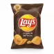 Front view of Lay's Barbecue flavour potato chips packet