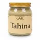 Jar of Sara Tahina sesame paste with golden lid