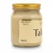 Side view showing 340g label on Sara Tahina jar