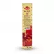 Side view of Sera pomegranate salad dressing box with ingredient list and barcode
