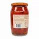 Back view of Melis Roasted Red Peppers jar showing ingredients and barcode