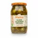 Jar of Melis brand sliced jalapeno peppers in pickling liquid