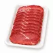 Tray with thinly sliced Egyptian pasterma