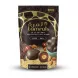 Enhanced Front of Tamrah dark chocolate date almond snack pack, black and gold pouch showing chocolate-coated date with almond centre
