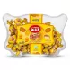 Enhanced Front of Eclairs Cream Filled Butter Toffees tub with yellow wrappers
