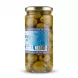 Enhanced Rear label and barcode of Garusana Halkidiki Greek Pitted Olives jar