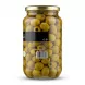 Enhanced Back label of Pascali Pitted Green Olives showing barcode and contact details