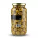 Enhanced Back view of Pascali Stuffed Green Olives jar showing producer and barcode
