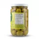 Enhanced Rear side of Teeba Colossal Green Olive jar showing nutritional facts