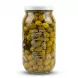 Enhanced Back of Al Dayaa Green Olives jar showing nutritional information and distributor details