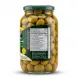 Enhanced Back label with nutrition facts on Durra Whole Green Olives Halbi jar