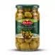 Enhanced Front view of Durra Egyptian Whole Green Olives jar 1450g