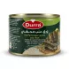 Enhanced Front view of Durra Stuffed Grape Leaves with Rice 400g tin in hand