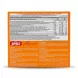 Enhanced Back of DOMO Peach Flavour Jelly Dessert box showing nutritional facts and directions