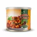 Enhanced Front of Anjoman Baked Beans tin showing beans in tomato sauce