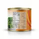 Enhanced Back view of Anjoman cooked spinach can showing nutritional label and spinach image