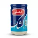 Enhanced Hand holding Abali Pasteurised Kashk jar in grocery store aisle