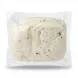 Enhanced Back view of vacuum-packed Melis Halloumi cheese showing texture