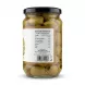 Enhanced Back label with nutrition information and barcode on Attis Pitted Green Olives jar