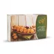 Enhanced Front of Alait Taibah Date Filled Biscuits box with biscuits on a plate