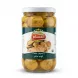 Enhanced Front of Al Hussam Garlic Ajem Pickle jar showing label and garlic slices