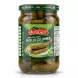 Enhanced Front view of Alsaadah Pickled Cucumber Cornichons jar 660g